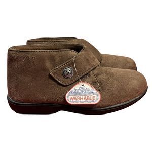 Propet Girls Ankle Boots Size 5.5 Brown Velour Low Booties